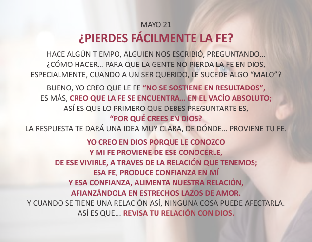 ¿Pierdes fácilmente la fe?